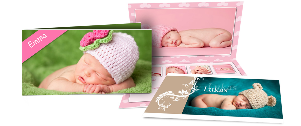 create birth announcement cards