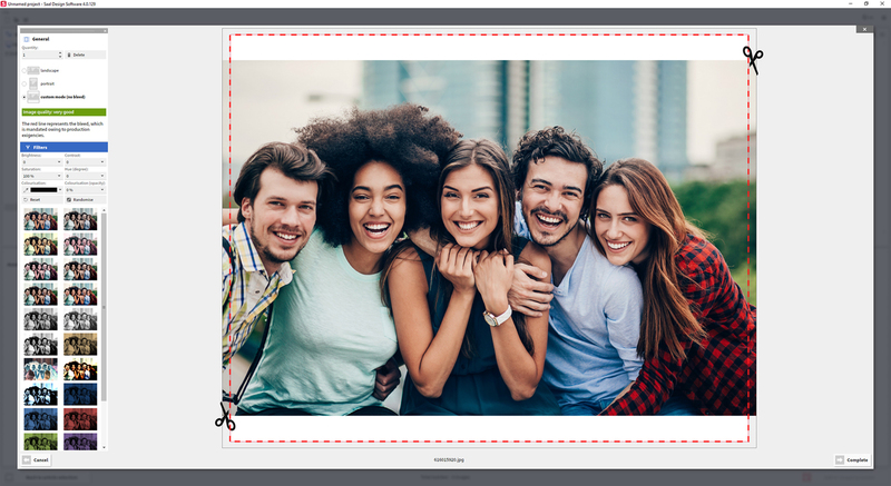Trimming on photos